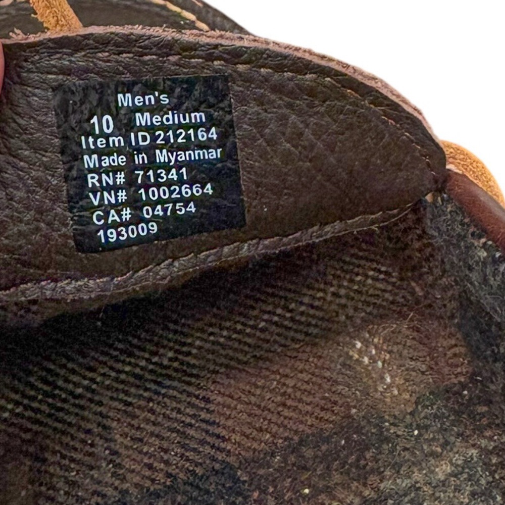 L.L.Bean Men's Handsewn Flannel Lined Leather Slippers - Picture 9 of 9